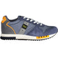 Blue Contrasting Lace-Up Sports Sneakers