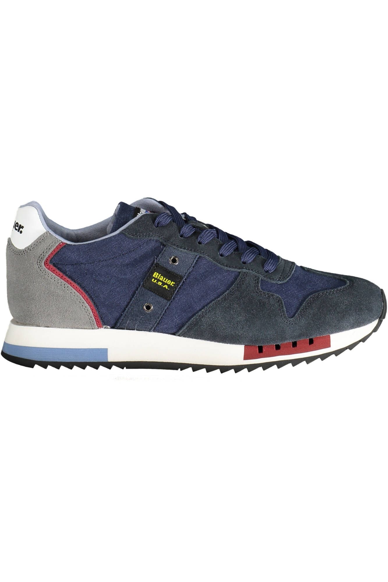 Sleek Blue Sports Sneakers with Contrast Detail