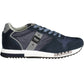 Blue Contrasting Laced Sporty Sneakers