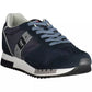 Sleek Blue Sports Sneakers with Contrasting Details