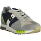 Blue Contrast Lace-up Sporty Sneakers