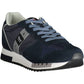 Blue Contrasting Laced Sporty Sneakers