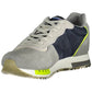 Blue Contrast Lace-up Sporty Sneakers