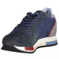 Chic Blue Sports Sneakers with Contrasting Accents