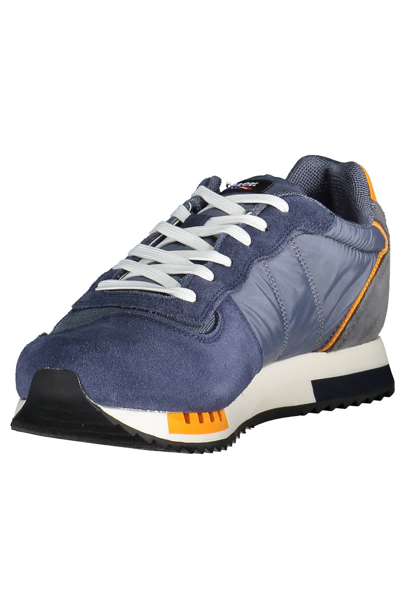 Blue Contrasting Lace-Up Sports Sneakers