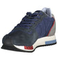 Sleek Blue Sports Sneakers with Contrast Detail