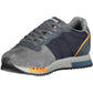 Elevated Blue Sports Sneakers with Contrasting Details