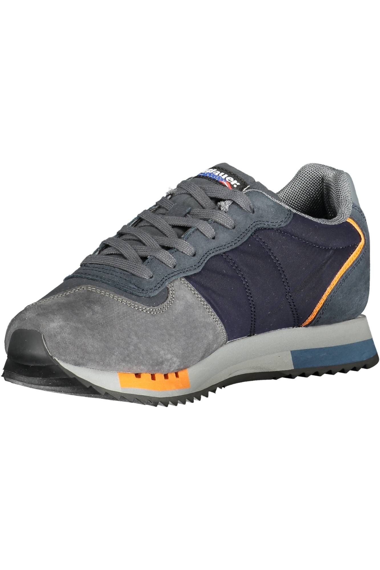 Elevated Blue Sports Sneakers with Contrasting Details