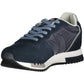 Blue Contrasting Laced Sporty Sneakers