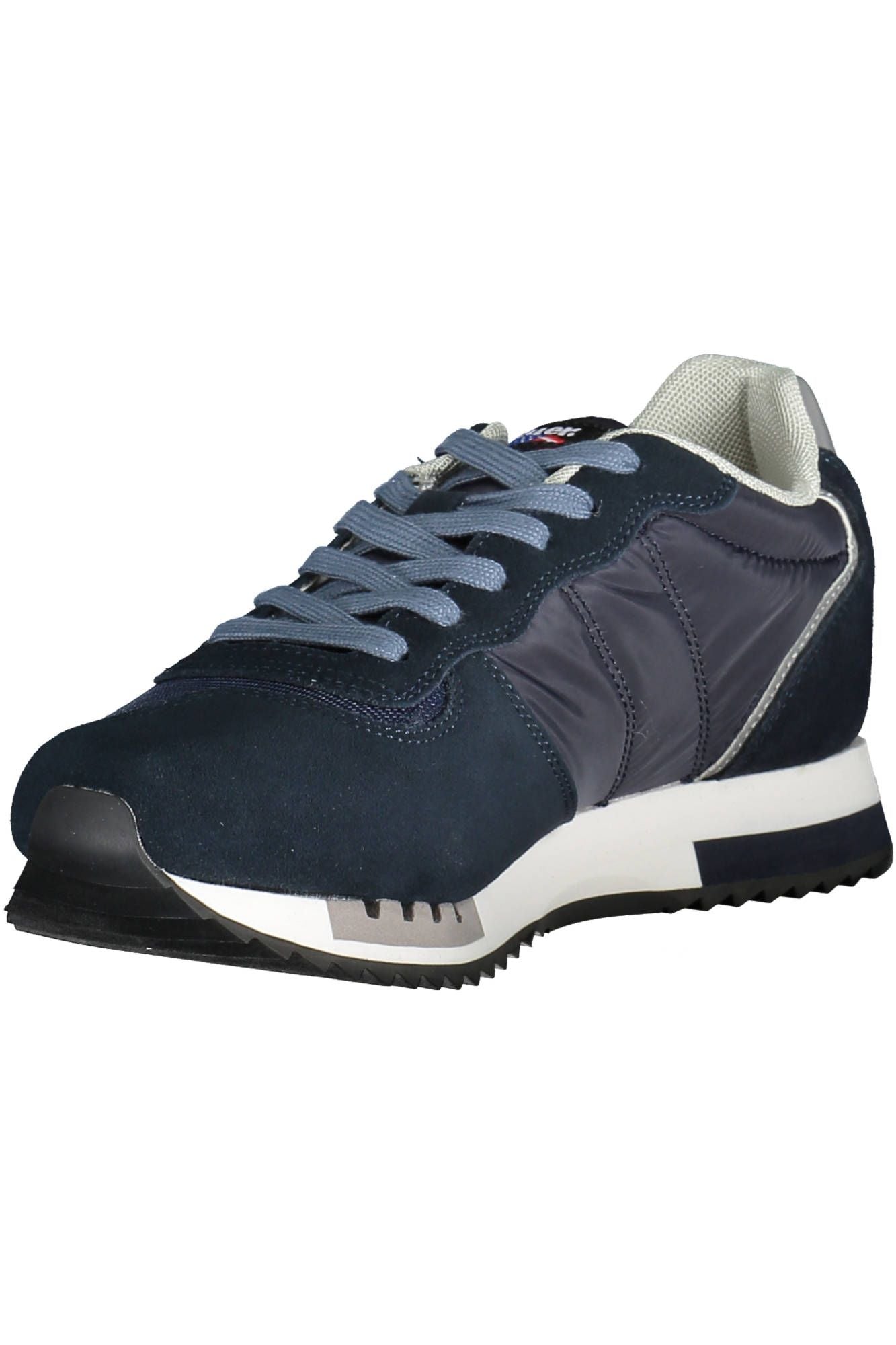 Blue Contrasting Laced Sporty Sneakers