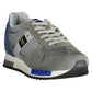 Sleek Gray Sports Sneakers with Contrasting Accents