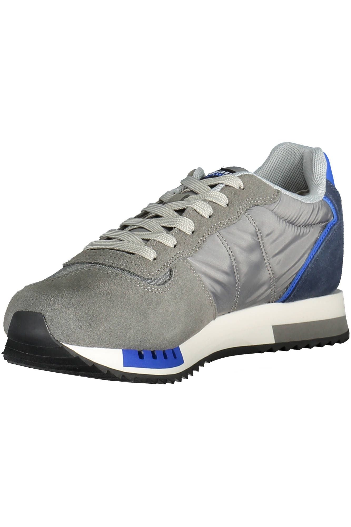 Sleek Gray Sports Sneakers with Contrasting Accents