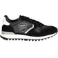 Sleek Black Sports Sneakers with Contrasting Details