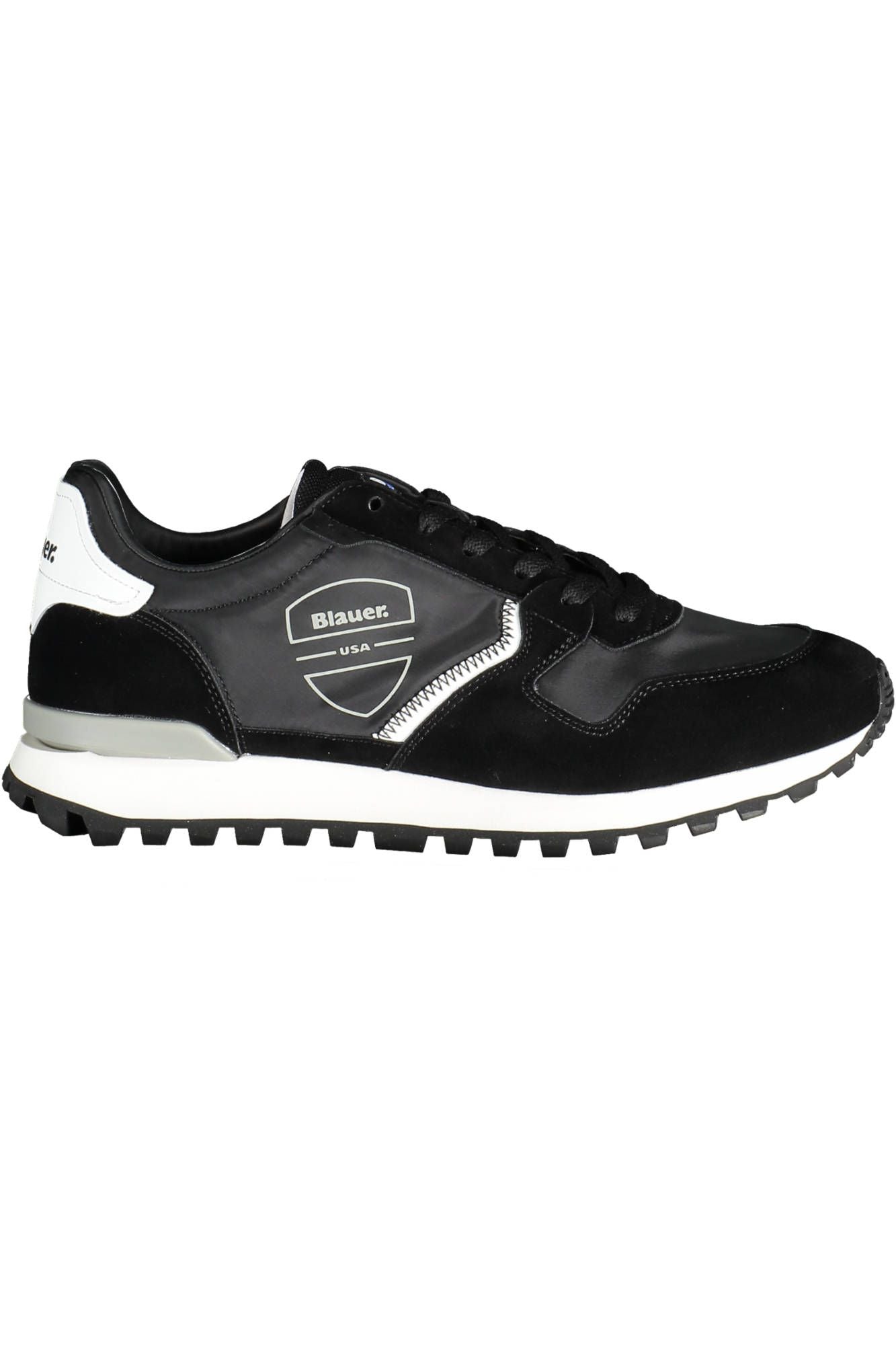 Sleek Black Sports Sneakers with Contrasting Details