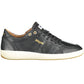 Sleek Black Sports Sneakers with Contrast Sole