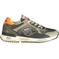 Sleek Green Lace-up Sports Sneakers