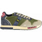Sleek Green Lace-Up Sports Sneakers