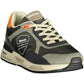 Sleek Green Lace-up Sports Sneakers