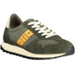 Sleek Green Sports Sneakers with Contrasting Details