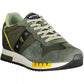 Green Lace-Up Sports Sneaker with Logo
