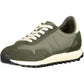 Sleek Green Sports Sneakers with Contrasting Details