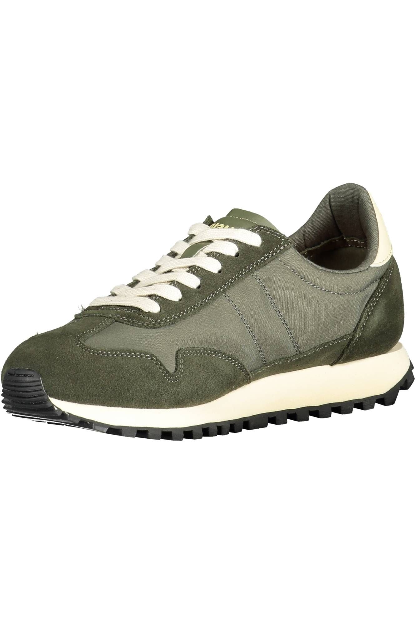 Sleek Green Sports Sneakers with Contrasting Details