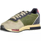 Sleek Green Lace-Up Sports Sneakers