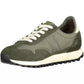 Sporty Green Lace-Up Sneakers with Contrast Detailing