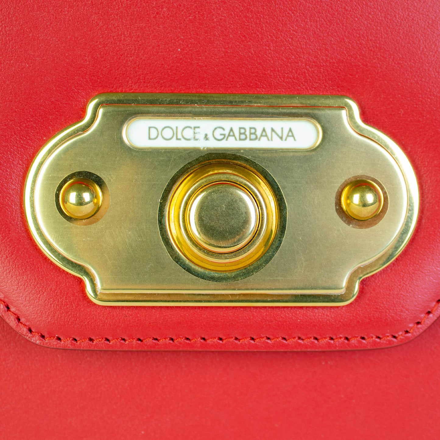 Chic Red Leather Welcome Handbag