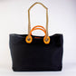 Embroidered Elegance Maxi Black Handbag