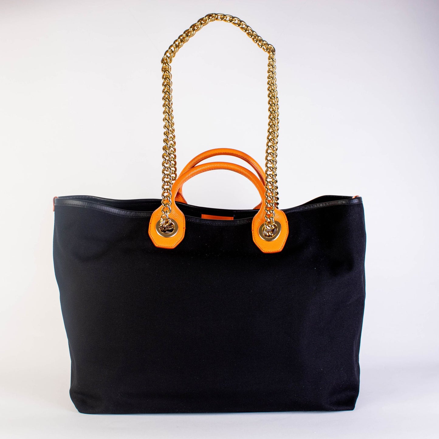 Embroidered Elegance Maxi Black Handbag