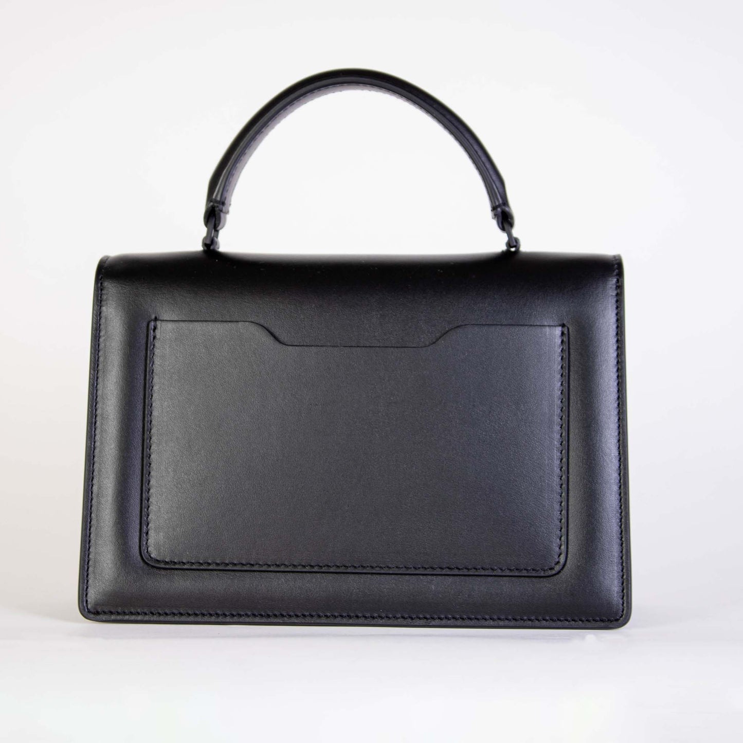 Elegant Jitney Tote Bag in Sleek Black Leather