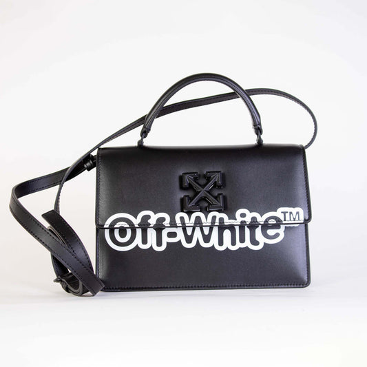 Elegant Jitney Tote Bag in Sleek Black Leather