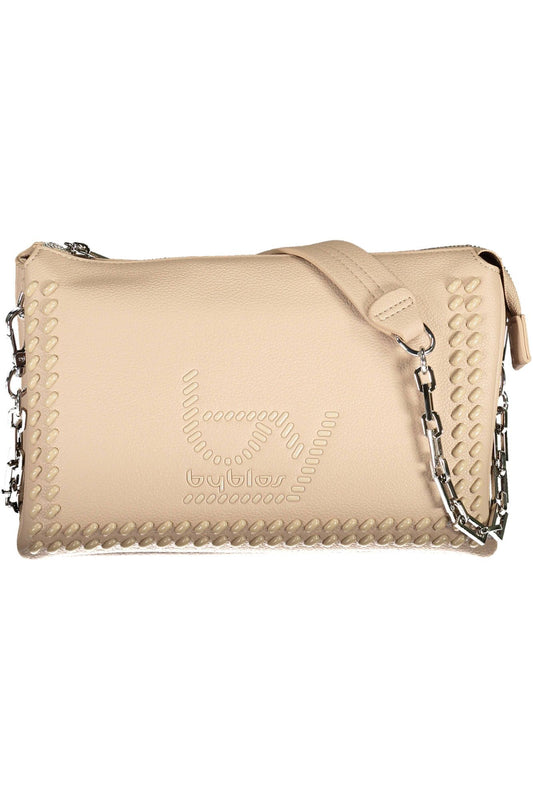 Chic Beige Chain-Handle Shoulder Bag