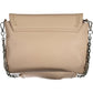 Beige Chain-Handle Shoulder Bag with Contrasting Details