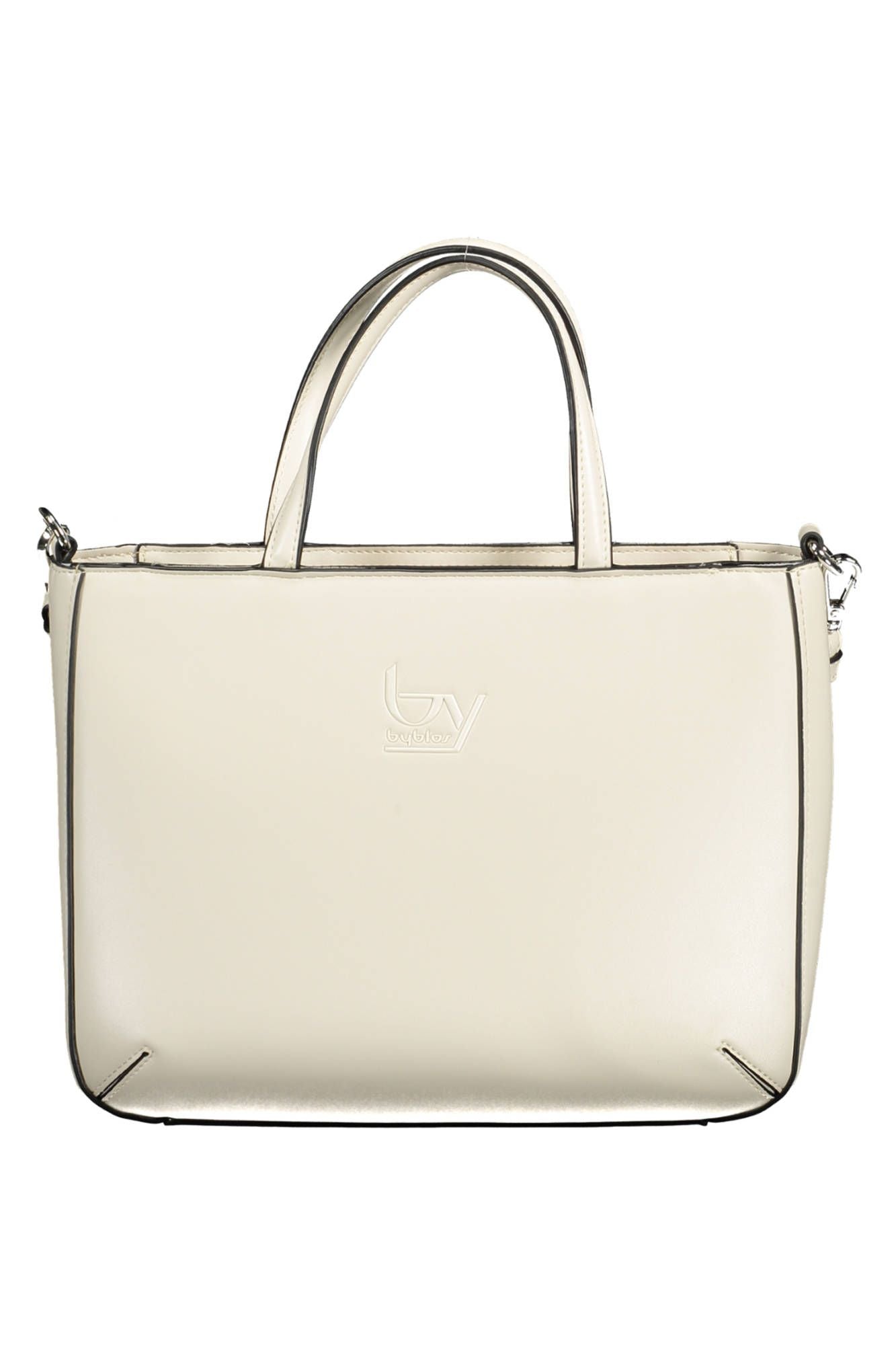 Elegant White Contrast Detail Handbag