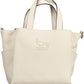 Elegant White 2-Handle Bag with Shoulder Strap