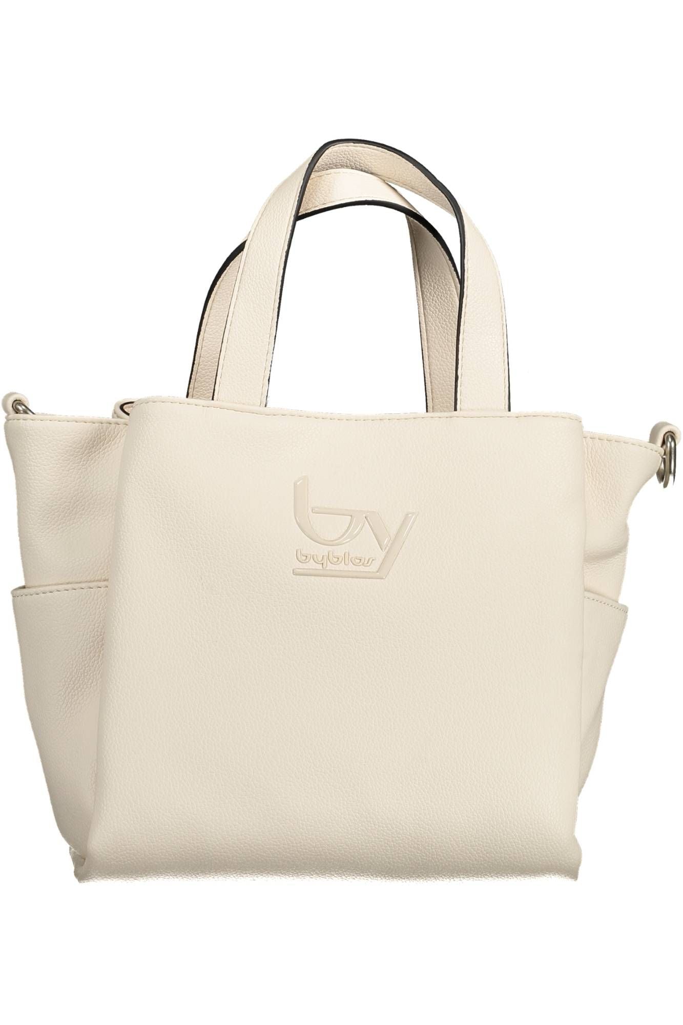 Elegant White 2-Handle Bag with Shoulder Strap