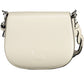 Elegant White Shoulder Bag with Contrasting Details