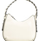 Chic White Shoulder Bag with Contrasting Details