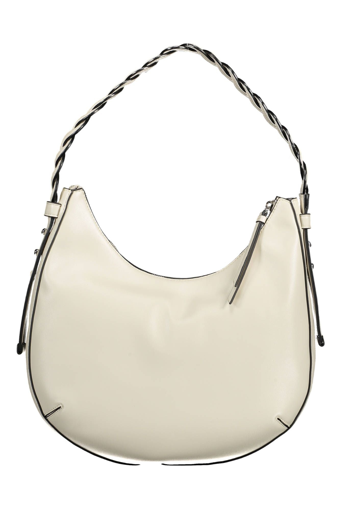 Chic Contrasting Detail White PVC Handbag