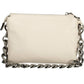 Elegant White Shoulder Bag with Contrasting Details