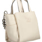 Elegant White 2-Handle Bag with Shoulder Strap
