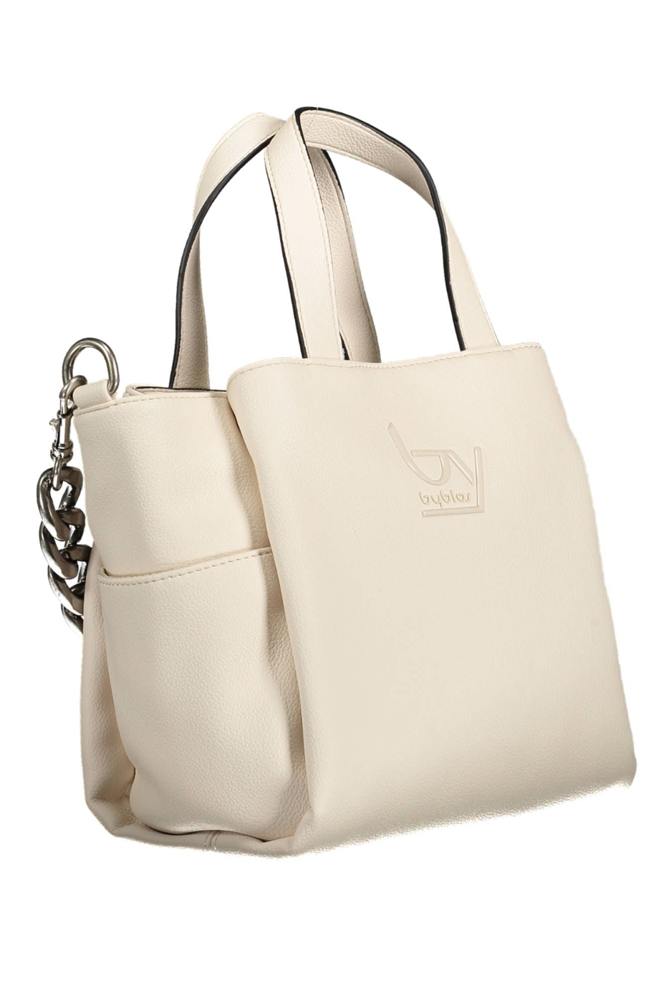 Elegant White 2-Handle Bag with Shoulder Strap