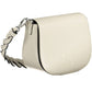 Elegant White Shoulder Bag with Contrasting Details