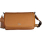 Elegant Brown Polyurethane Handbag with Logo