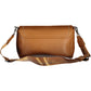 Elegant Brown Polyurethane Handbag with Logo