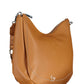 Chic Brown Handbag with Contrasting Details