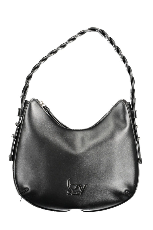 Chic Black Contrasting Detail Shoulder Bag