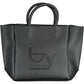 Elegant Black Handbag with Chic Print